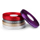 Christmas satin ribbon, snowflakes, width 15 mm - Violet (3 Meters) Christmas satin ribbon, snowflakes, width 15 mm - Violet (3 Meters)