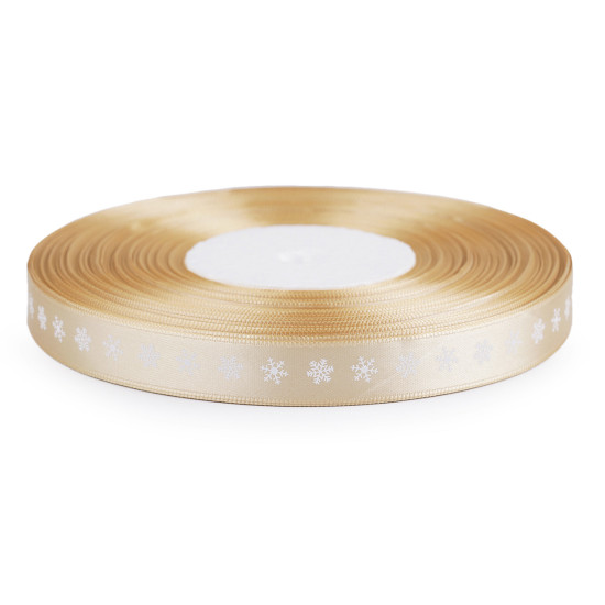 Christmas satin ribbon, snowflakes, width 15 mm - Violet (3 Meters) Christmas satin ribbon, snowflakes, width 15 mm - Violet (3 Meters)