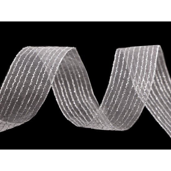 Panglica cu lurex latime 25 mm - Argintiu (10 Metri) Panglica cu lurex latime 25 mm - Argintiu (10 Metri)