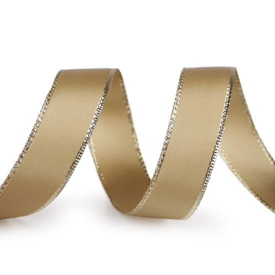 Band mit lurexkante und draht, breite 24 mm - Dunkelrot (60 Meter) Band mit lurexkante und draht, breite 24 mm - Dunkelrot (60 Meter)