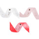Monofilament ribbon with metallic "love" print, width 25 mm - Red (5 Meters) Monofilament ribbon with metallic "love" print, width 25 mm - Red (5 Meters)