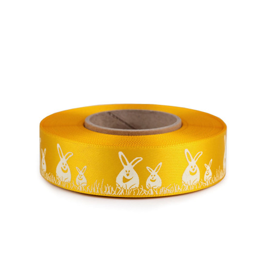 Satin ribbon easter width 24 mm bunnies - Red (80 Meters) Satin ribbon easter width 24 mm bunnies - Red (80 Meters)