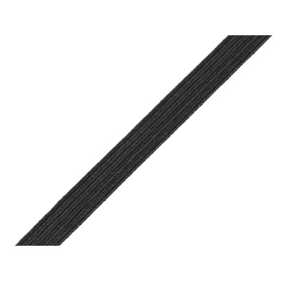 Lingerie elastic braid tape width 8 mm - Black (600 Meters)