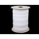 Lingerie elastic braid tape width 9 mm - White (600 Meters)