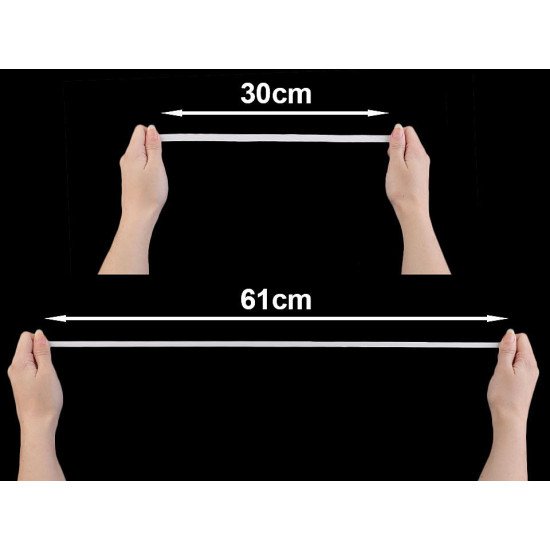 Lingerie elastic braid tape width 9 mm - White (600 Meters)
