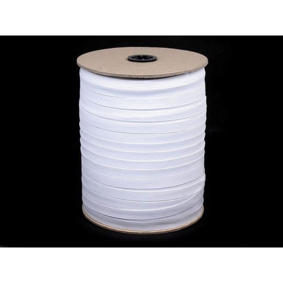 Lingerie elastic braid tape width 12 mm - White (600 Meters)