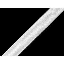 Lingerie elastic braid tape width 12 mm - White (300 Meters)