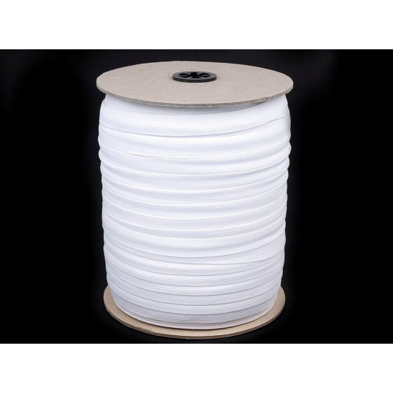 Lingerie elastic braid tape width 14 mm - White (200 Meters) Lingerie elastic braid tape width 14 mm - White (200 Meters)