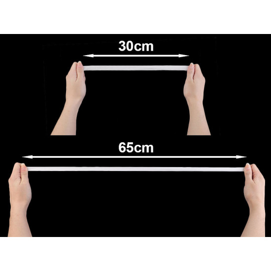 Lingerie elastic braid tape width 14 mm - White (200 Meters) Lingerie elastic braid tape width 14 mm - White (200 Meters)