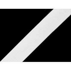 Lingerie elastic braid tape width 18 mm - White (100 Meters)