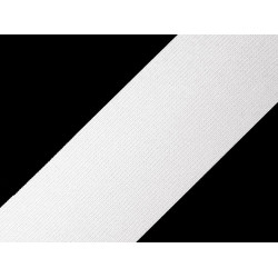Woven elastic, width 50 mm - White (25 Meters)