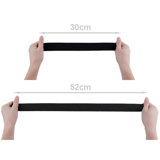 Woven elastic, width 35 mm - White (50 Meters)