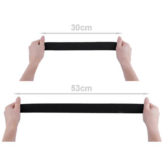 Woven elastic, width 40 mm - Black (50 Meters) Woven elastic, width 40 mm - Black (50 Meters)
