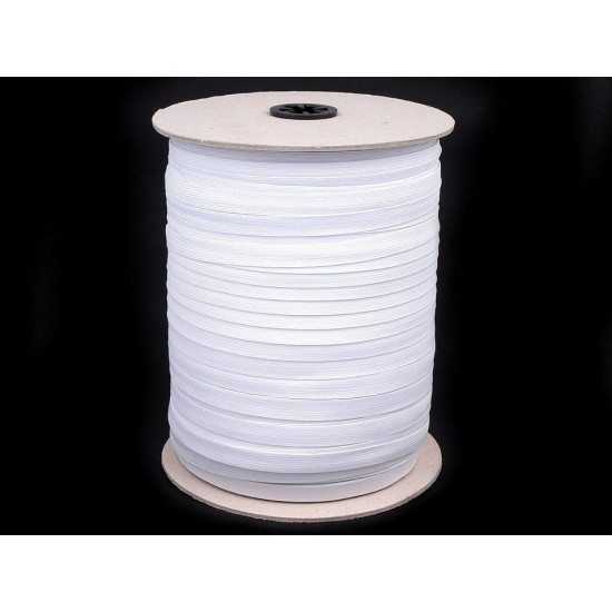 Lingerie elastic braid tape width 11 mm - White (600 Meters)