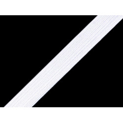 Lingerie elastic braid tape width 11 mm - White (300 Meters)