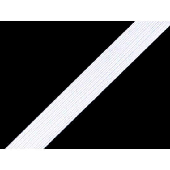 Lingerie elastic braid tape width 11 mm - White (600 Meters)
