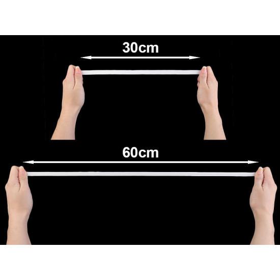 Lingerie elastic braid tape width 11 mm - White (600 Meters)