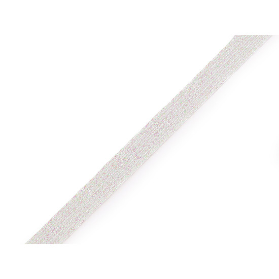 Elastic with lurex, width 9 mm - Silver (90 Meters) Elastic with lurex, width 9 mm - Silver (90 Meters)
