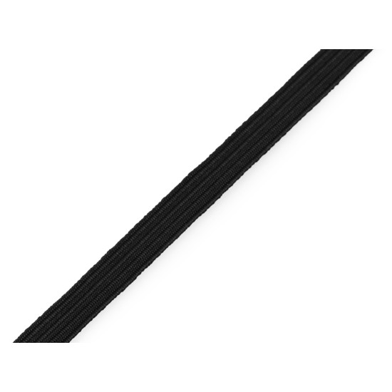 Bielizňová guma šírka 6 mm - Čierna (378 Metre)