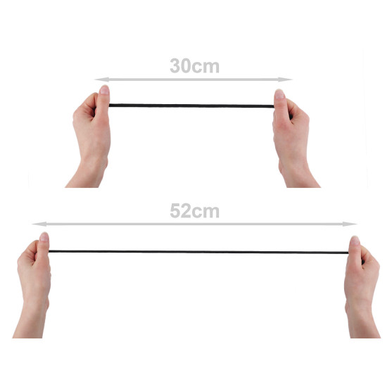 Bielizňová guma šírka 6 mm - Čierna (378 Metre)