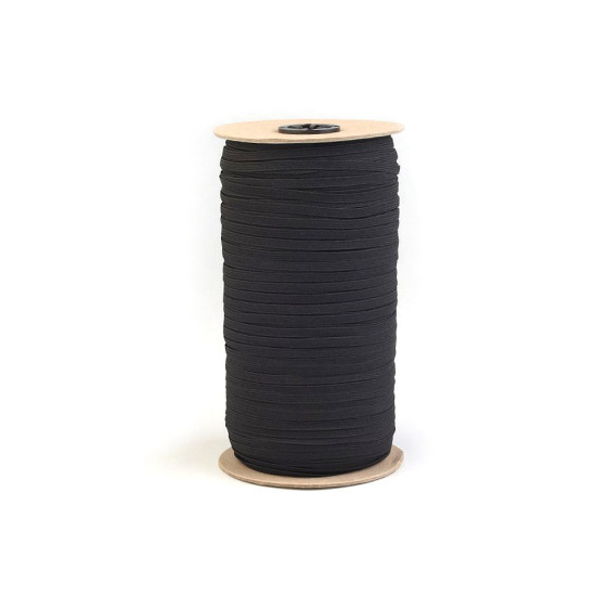 Lingerie elastic braid tape width 5 mm - Black (600 Meters)