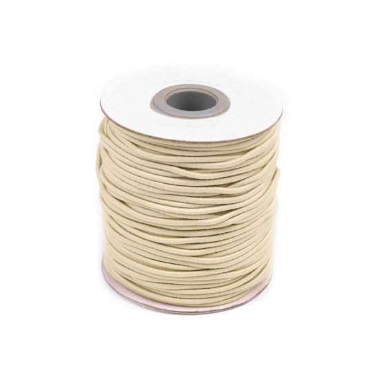 Gumka okrągła ø3 mm - Beżowy (50 Metry) Gumka okrągła ø3 mm - Beżowy (50 Metry)
