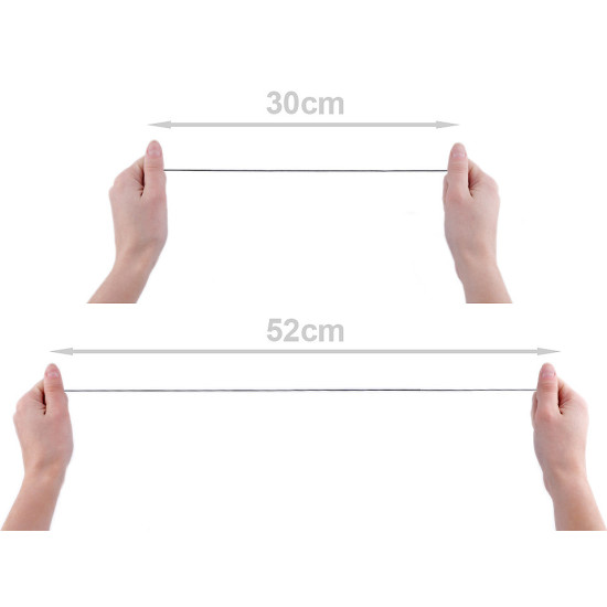 Kulatá pruženka ø1 mm - Černá (25 Metry)