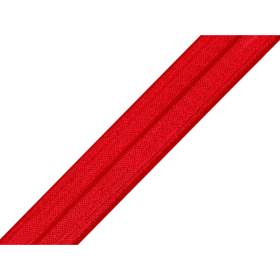 Fold over elastic trim width 18 mm - Red (75 Meters) Fold over elastic trim width 18 mm - Red (75 Meters)