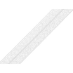 Fold over elastic trim width 18 mm - White (25 Meters)