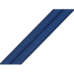Fold over elastic trim width 18 mm - Blue dark (25 Meters)