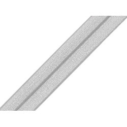 Fold over elastic trim width 18 mm - Grey (25 Meters)