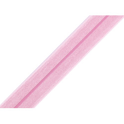 Fold over elastic trim width 18 mm - Pale pink (25 Meters)