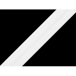 Fold over elastic trim width 20 mm - White (100 Meters)
