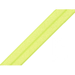Fold over elastic trim width 20 mm - Yellow-green (1 Meter)