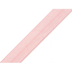 Fold over elastic trim width 20 mm - Light pink (1 Meter)