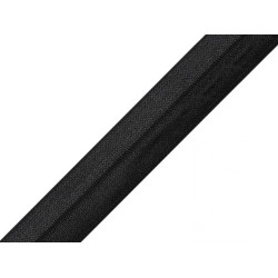 Fold over elastic trim width 20 mm - Black (1 Meter)