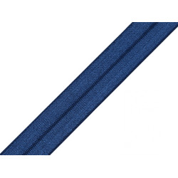 Fold over elastic trim width 20 mm - Berlin blue (1 Meter)