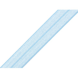Fold over elastic trim width 20 mm - Blue light (1 Meter)