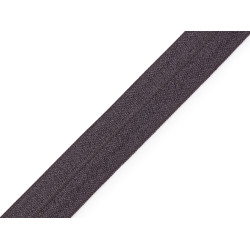 Fold over elastic trim width 20 mm - Dark grey (1 Meter)