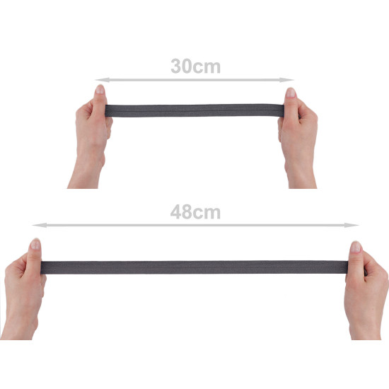 Fold over elastic trim width 20 mm - Dove grey (100 Meters)