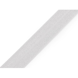 Fold over elastic trim width 20 mm - Very light grey (1 Meter)