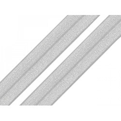 Fold over elastic trim width 20 mm - Grey (1 Meter)