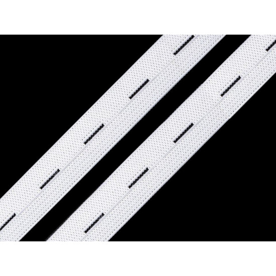Buttonhole elastic, width 20 mm - Black (120 Meters)