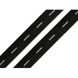 Buttonhole elastic, width 20 mm - Black (120 Meters)