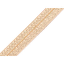 Fold over elastic trim width 16 mm - Cream (100 Meters)
