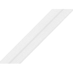 Fold over elastic trim width 16 mm - White (100 Meters)