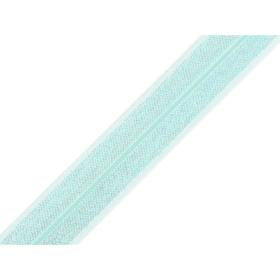 Fold over elastic trim width 16 mm - Turquoise (100 Meters)