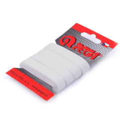Lingerie elastic braid tape card packing width 12 mm - White (1 Card)