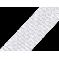 Woven elastic, width 50 mm - White (25 Meters)