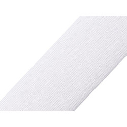 Woven elastic, width 60 mm - White (25 Meters)